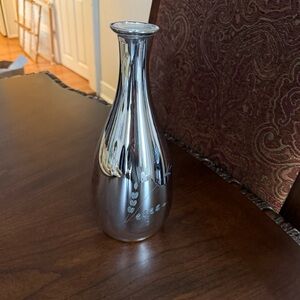 Vintage Candlelite Crystal Hand Blown Glass Etched Bud Vase by Mueller